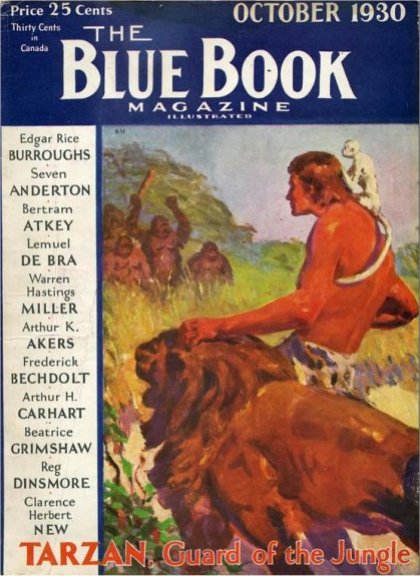 Blue Book - October 1930 - Tarzan, Guard of the Jungle 1/7