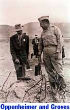 Oppenheimer and Groves at Los Alamos