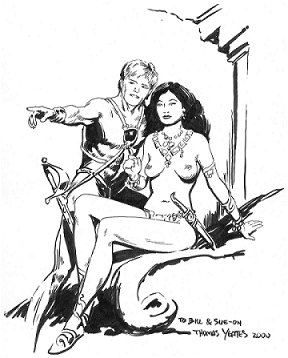JoN and Dejah Sketch by Tom Yeates