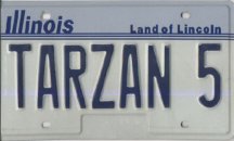 Tarzan Licence Plate