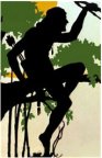 Tarzan in profile ~ from the 1st edition jacket for Tarzan of the Apes