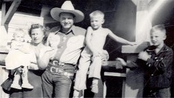 Bob Zeuschner and family with Crash Corrigan