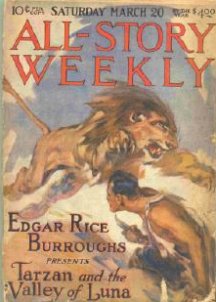 All-Story - March 20, 1920 - Tarzan and the Valley of Luna - P.J. Monahan art