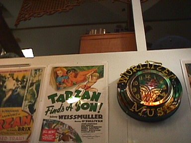 Danton Burroughs residence foyer with Weissmuller poster