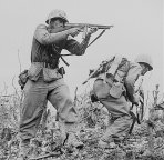 Soldier fires back at Jap sniper