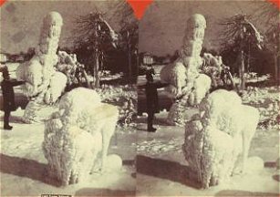 1880s Ice Sculpture on Luna Island Niagara Falls