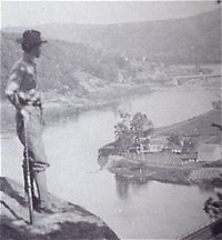 ZG overlooking his Lackawaxen home at the confluence of the Delaware and Lackawaxen rivers.