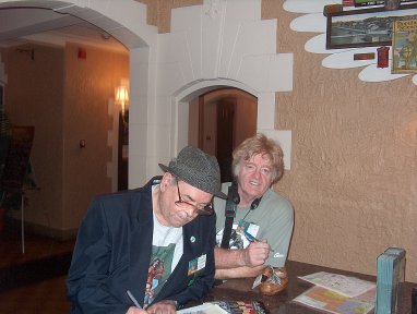 George McWhorter and Bill Hillman signing Jim Thompson's Autograph Book