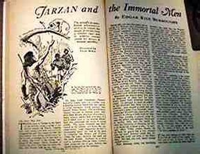 Blue Book: January 1936 - Title Page - Tarzan and the Immortal Men 4/6