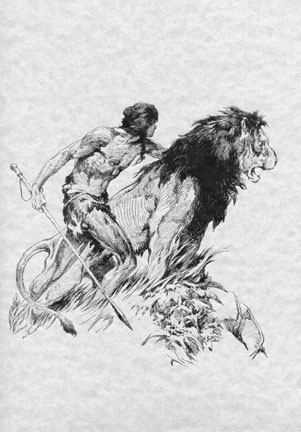 Tarzan and the Golden Lion: B/W Line