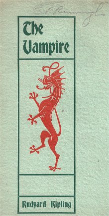 Pamphlet of Kipling's works with ERB signature
