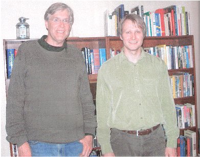 Jim and Fredrik at Fredrik's home - see caption below