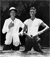 1932 with colleague on the Puerto Rican Mineralogical Expedition