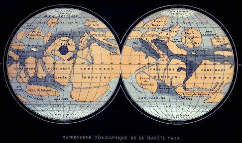 Map as appeared in Terres du Ciel, 1884.