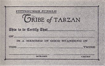 Tribe of Tarzan Membership Card