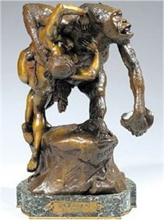 Gorilla Abducting a Woman, bronze