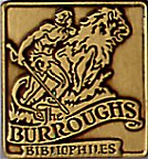The New Burroughs Bibliophiles lapel pin with Tarzan and the Golden Lion