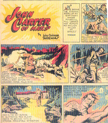 January 2001 ~ Dec. 7, 1941 ~ First John Carter Sunday Page by John Coleman Burroughs