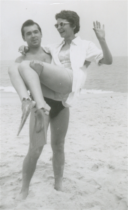 George McWhorter and friend at Atlantic City, 1953 (age 22)