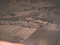 A 1920s oblique aerial photo of Tarzana Ranch