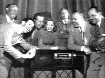 Jack Benny Cast: Don Wilson second from right