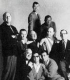 Jack Benny Radio Cast: Don Wilson bottom left