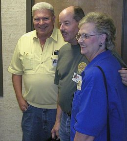 Mick and Shirley Burwell with Danton Burroughs