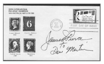 James Pierce Post Card Signature