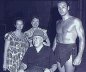 ERB on film set with Lex Barker, daughter Joan and Jane Ralston Burroughs