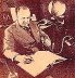 ERB dictating a novel into his Ediphone