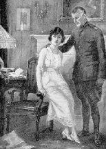 Trust no one. Hear everything, see everything -- and say nothing. Illustration for The Crimson Patch by Augusta Huiell Seaman.