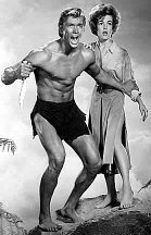With Joanna Barnes in Tarzan, The Ape Man