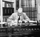 Ed at his desk in the Tarzana office