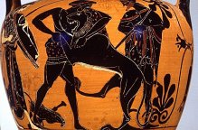 Hercules wrestling the Nemean lion