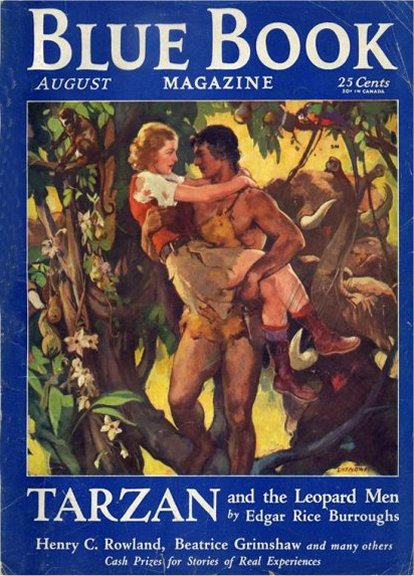 Blue Book - August 1932 - Tarzan and the Leopard Men 1/6