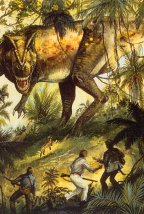 BB25 back: Jan Sovak (Canadian) Original Painting - Caspak Dinosaurs