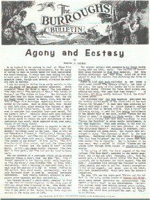 BB 17 - 1967 - Agony & Ecstasy by Maurice B. Gardner - ERB Art Letters
