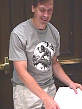 Dave Hoover Displaying His ERB Art