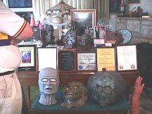 A small section of the myriad of awards and movie memorabilia