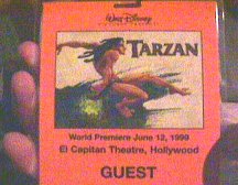 Tarzan World Premiere Guest Pass