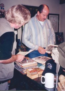 Bill Hillman & Danton Burroughs Behind ERB's Desk