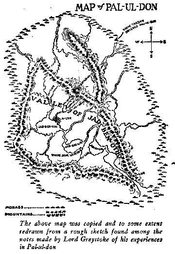 Pal-ul-don Map: Cartography by E.R.Burroughs