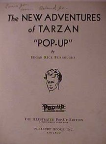 New Adventures of Tarzan Pop-Up Book Frontispiece