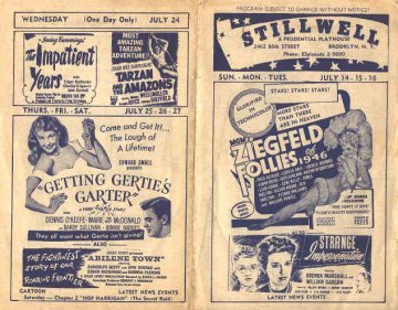 Ziegfeld Bill for Tarzan & Amazons - 1945