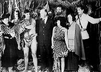 Ed and Emma with the cast of Adventures of Tarzan