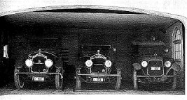 The Burroughs fleet of Packards in the main garage