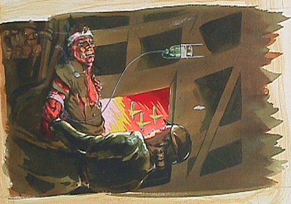 Medic and war casualty