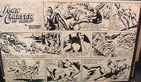 Original art from one of the John Carter Sunday pages