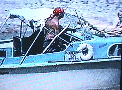 John Coleman Burroughs at the controls