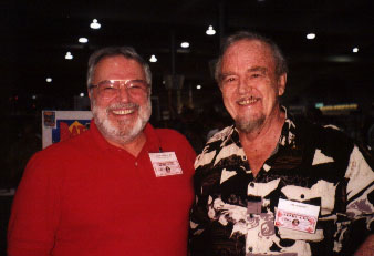John Romita (left) with Jim Mooney. Circa 1998.